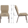 image:imageFlash Furniture Hercules 185 in Wide Fabric Church Chair Dark GrayBeige FabricCopper Vein Frame