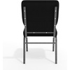 image:imageFlash Furniture Hercules 185 in Wide Fabric Church Chair Dark GrayBlack Patterned FabricSilver Vein Frame