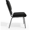 image:imageFlash Furniture Hercules 185 in Wide Fabric Church Chair Dark GrayBlack Patterned FabricSilver Vein Frame