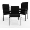 image:imageFlash Furniture Hercules 185 in Wide Fabric Church Chair Dark GrayBlack Patterned FabricSilver Vein Frame