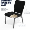 image:imageFlash Furniture Hercules 185 in Wide Fabric Church Chair Dark GrayBlack Patterned FabricSilver Vein Frame