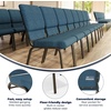 image:imageFlash Furniture Hercules 185 in Wide Fabric Church Chair Dark GrayBlue FabricGold Vein Frame
