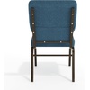 image:imageFlash Furniture Hercules 185 in Wide Fabric Church Chair Dark GrayBlue FabricGold Vein Frame