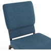 image:imageFlash Furniture Hercules 185 in Wide Fabric Church Chair Dark GrayBlue FabricGold Vein Frame