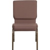 image:imageFlash Furniture Hercules 185 in Wide Fabric Church Chair Dark GrayBrown Dot FabricGold Vein Frame