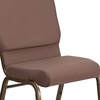 image:imageFlash Furniture Hercules 185 in Wide Fabric Church Chair Dark GrayBrown Dot FabricGold Vein Frame