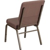 image:imageFlash Furniture Hercules 185 in Wide Fabric Church Chair Dark GrayBrown Dot FabricGold Vein Frame