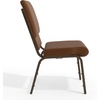 image:imageFlash Furniture Hercules 185 in Wide Fabric Church Chair Dark GrayBrown FabricGold Vein Frame