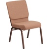 image:imageFlash Furniture Hercules 185 in Wide Fabric Church Chair Dark GrayCaramel FabricCopper Vein Frame