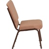 image:imageFlash Furniture Hercules 185 in Wide Fabric Church Chair Dark GrayCaramel FabricCopper Vein Frame