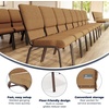 image:imageFlash Furniture Hercules 185 in Wide Fabric Church Chair Dark GrayCaramel FabricCopper Vein Frame