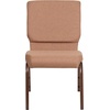image:imageFlash Furniture Hercules 185 in Wide Fabric Church Chair Dark GrayCaramel FabricCopper Vein Frame