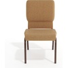 image:imageFlash Furniture Hercules 185 in Wide Fabric Church Chair Dark GrayCaramel FabricCopper Vein Frame