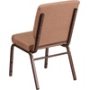 image:imageFlash Furniture Hercules 185 in Wide Fabric Church Chair Dark GrayCaramel FabricCopper Vein Frame