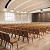 image:imageFlash Furniture Hercules 185 in Wide Fabric Church Chair Dark GrayCaramel FabricCopper Vein Frame