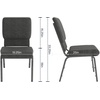 image:imageFlash Furniture Hercules 185 in Wide Fabric Church Chair Dark GrayDark Gray FabricSilver Vein Frame