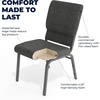 image:imageFlash Furniture Hercules 185 in Wide Fabric Church Chair Dark GrayDark Gray FabricSilver Vein Frame
