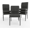 image:imageFlash Furniture Hercules 185 in Wide Fabric Church Chair Dark GrayDark Gray FabricSilver Vein Frame