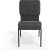 image:imageFlash Furniture Hercules 185 in Wide Fabric Church Chair Dark GrayDark Gray FabricSilver Vein Frame