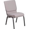 image:imageFlash Furniture Hercules 185 in Wide Fabric Church Chair Dark GrayGray Dot FabricSilver Vein Frame