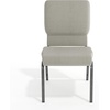 image:imageFlash Furniture Hercules 185 in Wide Fabric Church Chair Dark GrayGray Dot FabricSilver Vein Frame