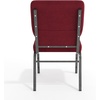 image:imageFlash Furniture Hercules 185 in Wide Fabric Church Chair Dark GrayRed FabricSilver Vein Frame