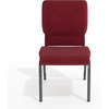 image:imageFlash Furniture Hercules 185 in Wide Fabric Church Chair Dark GrayRed FabricSilver Vein Frame