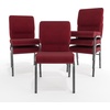image:imageFlash Furniture Hercules 185 in Wide Fabric Church Chair Dark GrayRed FabricSilver Vein Frame
