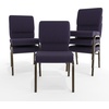 image:imageFlash Furniture Hercules 185 in Wide Fabric Church Chair Dark GrayRoyal Purple FabricGold Vein Frame