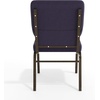 image:imageFlash Furniture Hercules 185 in Wide Fabric Church Chair Dark GrayRoyal Purple FabricGold Vein Frame