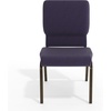 image:imageFlash Furniture Hercules 185 in Wide Fabric Church Chair Dark GrayRoyal Purple FabricGold Vein Frame