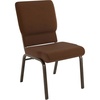 Brown Fabric/Gold Vein Frame