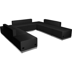 image:imageFlash Furniture HERCULES Alon Series Black LeatherSoft Reception Configuration 7 PiecesBlack