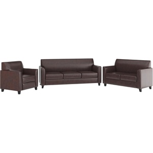 image:imageFlash Furniture HERCULES Diplomat Series Reception Set in Brown LeatherSoft