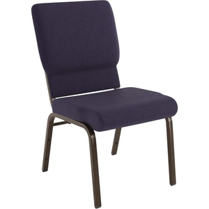 image:imageFlash Furniture Hercules 185 in Wide Fabric Church Chair Dark GrayRoyal Purple FabricGold Vein Frame