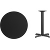 image:imageFlash Furniture Graniss 30 Round Mahogany Laminate Table Top with 22 x 22 Table Height BaseBlack