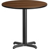 image:imageFlash Furniture Graniss 30 Round Mahogany Laminate Table Top with 22 x 22 Table Height BaseWalnut