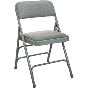 image:imageFlash Furniture Advantage Padded Folding Chair 1 Seat Grey FabricGrey Metal