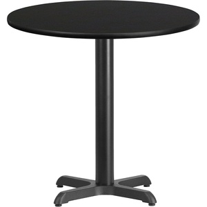 image:imageFlash Furniture Graniss 30 Round Mahogany Laminate Table Top with 22 x 22 Table Height BaseBlack