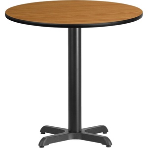 image:imageFlash Furniture Graniss 30 Round Mahogany Laminate Table Top with 22 x 22 Table Height BaseNatural