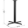 image:imageFlash Furniture Beverly 33 x 33 Restaurant Table XBase with 4 Dia Bar Height Column Black Set of 1Classic