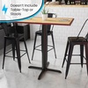 image:imageFlash Furniture Beverly 33 x 33 Restaurant Table XBase with 4 Dia Bar Height Column Black Set of 1Classic