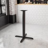 image:imageFlash Furniture Beverly 33 x 33 Restaurant Table XBase with 4 Dia Bar Height Column Black Set of 1Classic