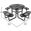 image:imageFlash Furniture SLFEMR46BKGG 46 RD BK Metal Picnic Table