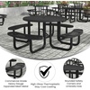 image:imageFlash Furniture SLFEMR46BKGG 46 RD BK Metal Picnic Table