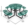 image:imageFlash Furniture SLFEMR46GNGG 46 RD GN Metal Picnic Table