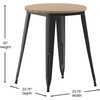 image:imageFlash Furniture 2375 Round Outdoor Dining Table BrownSilverBrown TopBlack Frame