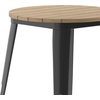 image:imageFlash Furniture 2375 Round Outdoor Dining Table BrownSilverBrown TopBlack Frame