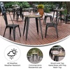 image:imageFlash Furniture 2375 Round Outdoor Dining Table BrownSilverBrown TopBlack Frame