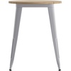 image:imageFlash Furniture 2375 Round Outdoor Dining Table BrownSilverBrown TopSilver Frame